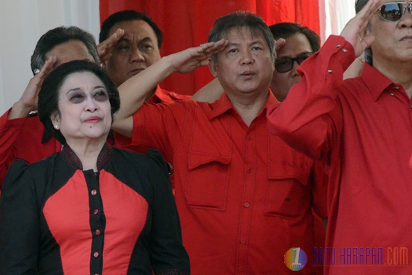Megawati Hadiri Upacara Peringatan HUT RI di Markas PDIP