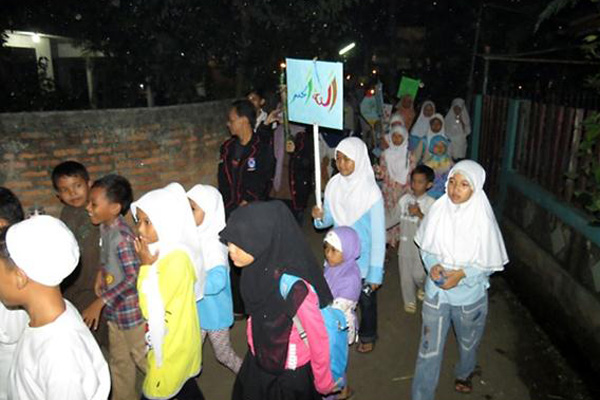 Warga Depok Pawai Obor Sambut Bulan Ramadhan