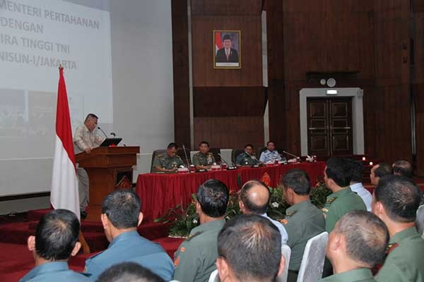Menhan  Berikan Pengarahan 311 Perwira Tinggi  TNI