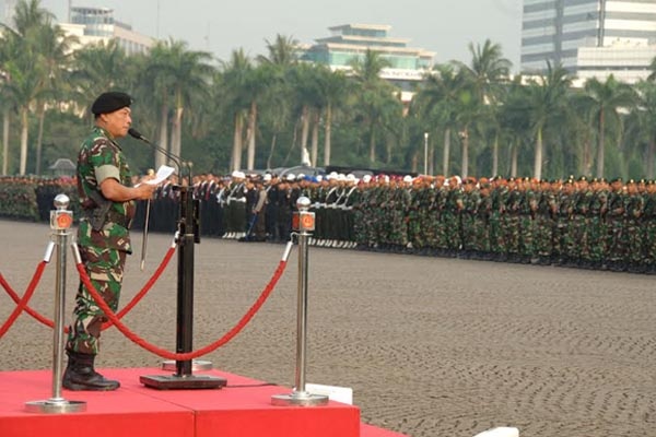 Panglima TNI Pimpin Apel Gelar Pasukan Pengamanan KAA