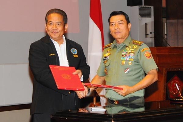 TNI dan Badan Narkotika Nasional Tandatangani Nota Kesepahaman