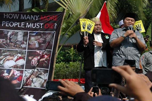 Demo KNKDM Kecam Pemerintah dan Kudeta Militer Mesir