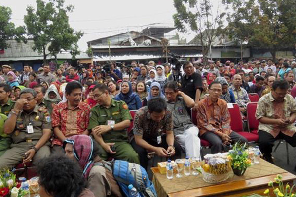Jokowi Resmikan Relokasi Blok G Pasar Tanah Abang