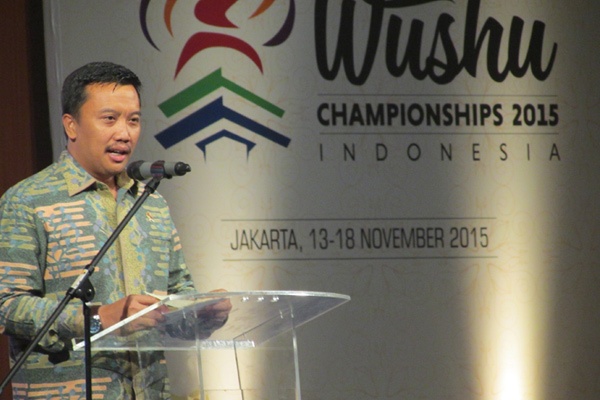 Menpora dan Jet Li Resmikan Kejuaraan Dunia Wushu 2015