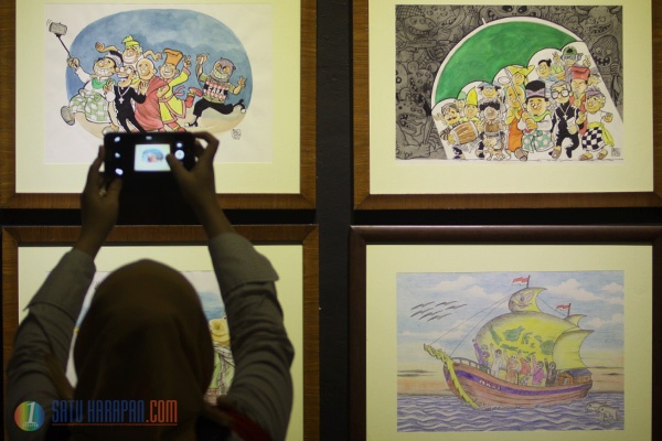 Pameran Kartun Santri Nusantara di Gelar di Galeri Nasional 