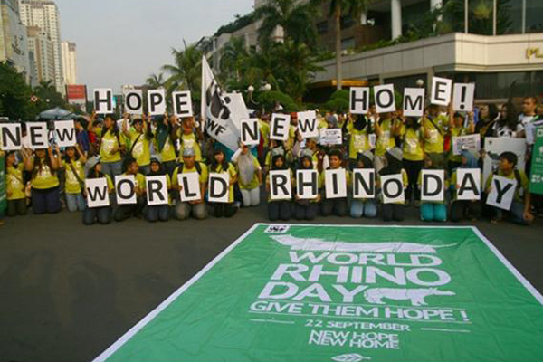 WWF Indonesia Kampanyekan Hari Badak Sedunia di Jakarta