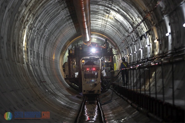 Pengerjaan Terowongan MRT Sudirman Sudah Capai 757,5 Meter 