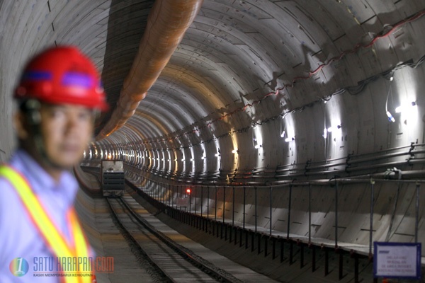 Pengerjaan Terowongan MRT Sudirman Sudah Capai 757,5 Meter 