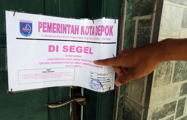 Pemkot Depok Segel Ulang Masjid Ahmadiyah