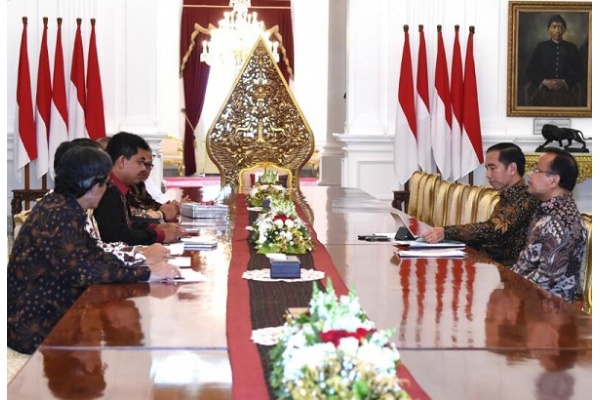 Komisioner KPU Laporkan Kinerja 5 Tahun ke Presiden Jokowi