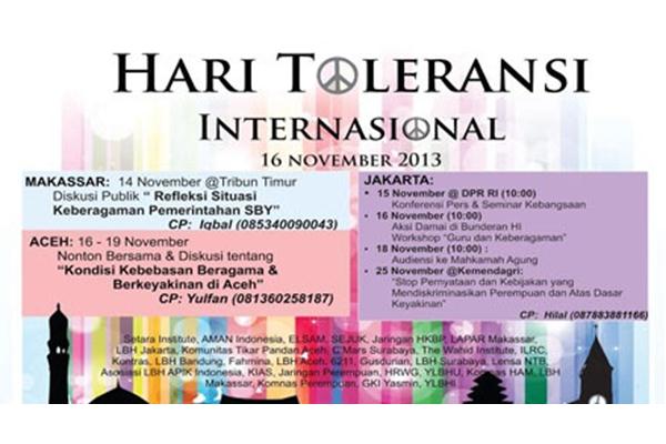 Kelompok Masyarakat Sipil Peringati Hari Internasional Toleransi