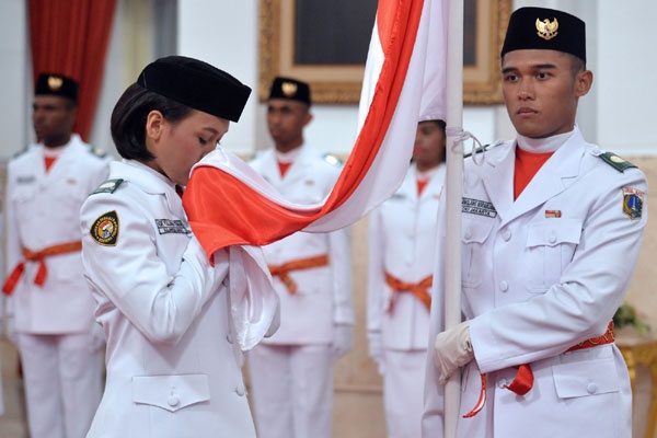 Presiden Jokowi Kukuhkan Paskibraka HUT Ke-71 RI