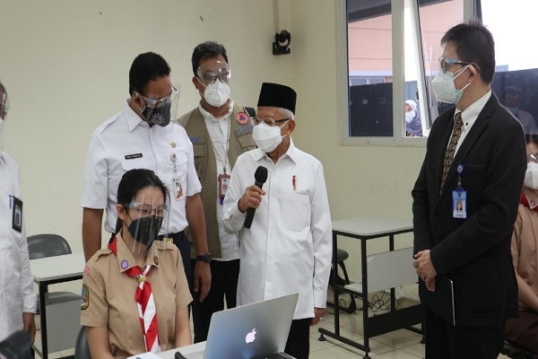 Wapres Kunjungi Pelaksanaan PTMT PENABUR Internasional di Jakarta